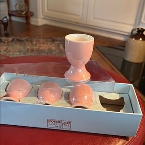 Hogan Pink Porcelain Egg Cups Set of 4